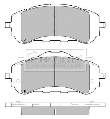BORG & BECK Комплект тормозных колодок, дисковый тормоз BBP2450